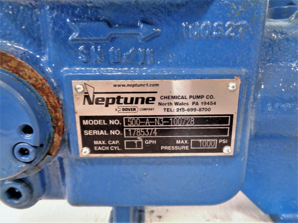 Neptune Metering Pump 500-A-N3-100728 with Leeson Motor 1/3 HP